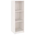 Miniatyrbillede 1 af 11: vidaXL bogreol/rumdeler 36x33x110 cm massivt fyrretræ hvid