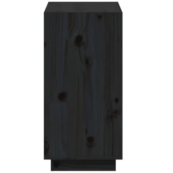 vidaXL bogreol 60x35x71 cm massivt fyrretræ sort