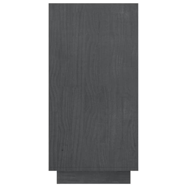 vidaXL bogreol 80x35x71 cm massivt fyrretræ grå