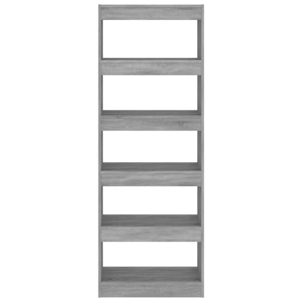 vidaXL bogskab/rumdeler 60x30x166 cm spånplade betongrå