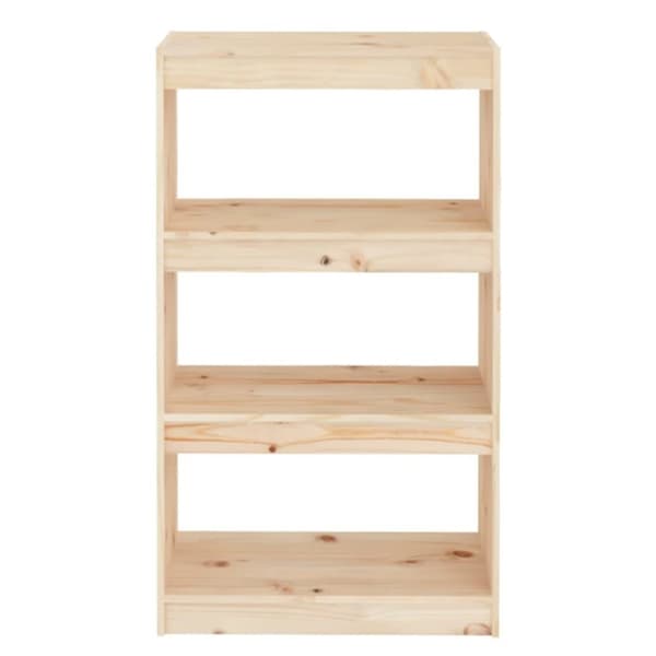 vidaXL Bokhylla/rumsavdelare 60x30x103,5 cm massiv furu