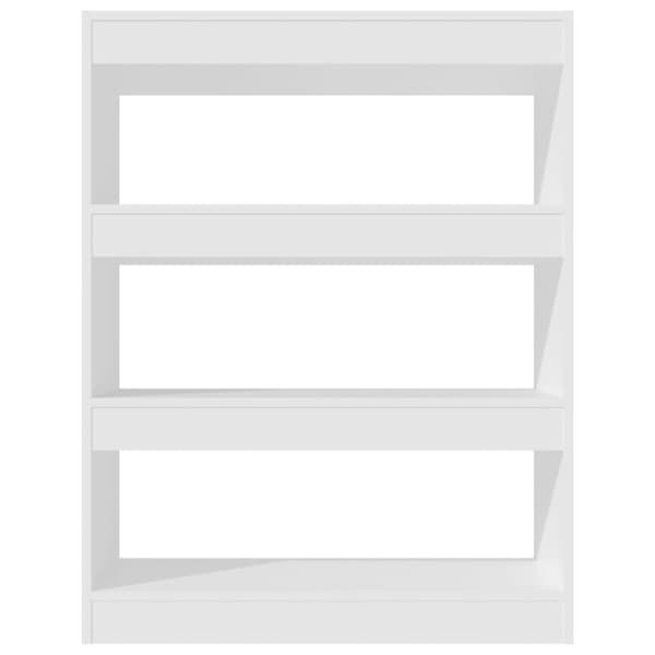 vidaXL Bokhylla/Rumsavdelare vit 80x30x103 cm konstruerat trä