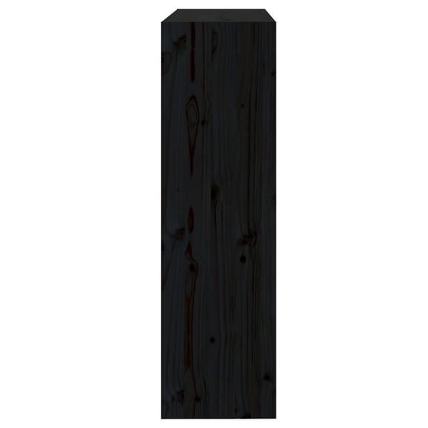 vidaXL bogreol/rumdeler 80x30x103,5cm massivt fyrretræ sort