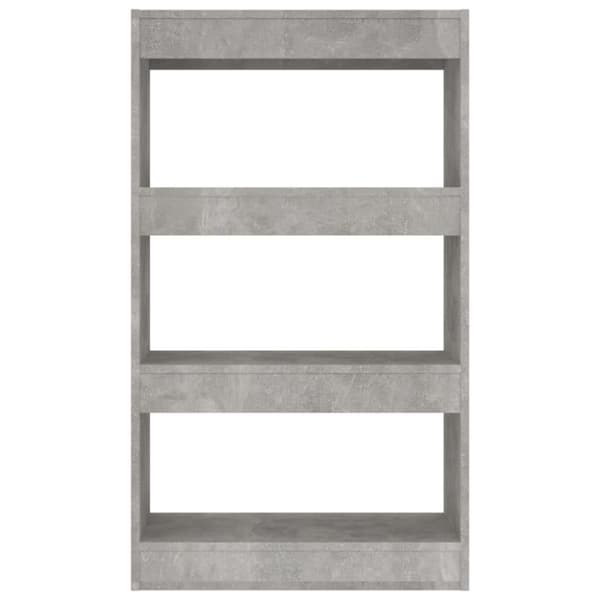 vidaXL bogreol/rumdeler 60x30x103 cm spånplade betongrå