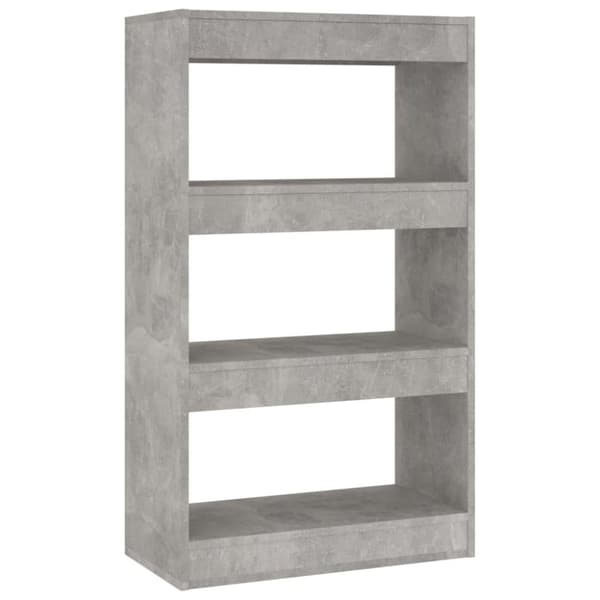 vidaXL bogreol/rumdeler 60x30x103 cm spånplade betongrå
