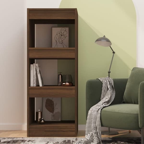 vidaXL bogreol/rumdeler 40x30x103 cm spånplade brun egetræsfarve