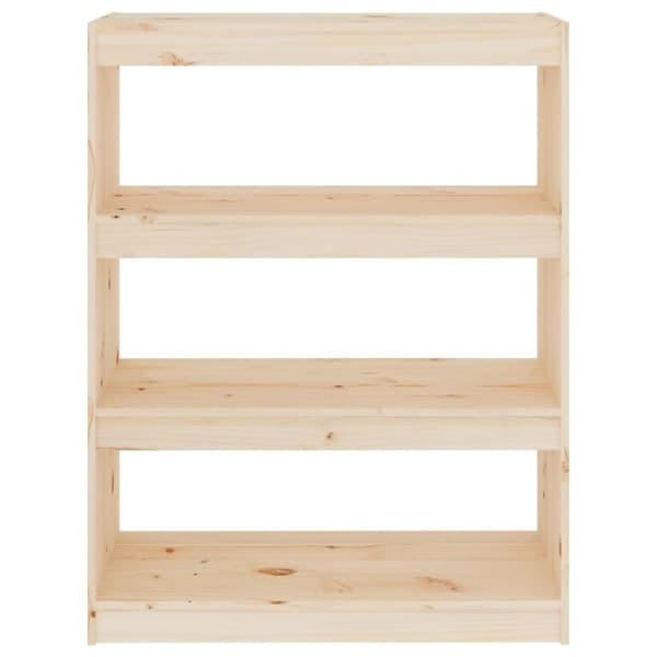 vidaXL bogreol/rumdeler 80x30x103,5cm massivt fyrretræ