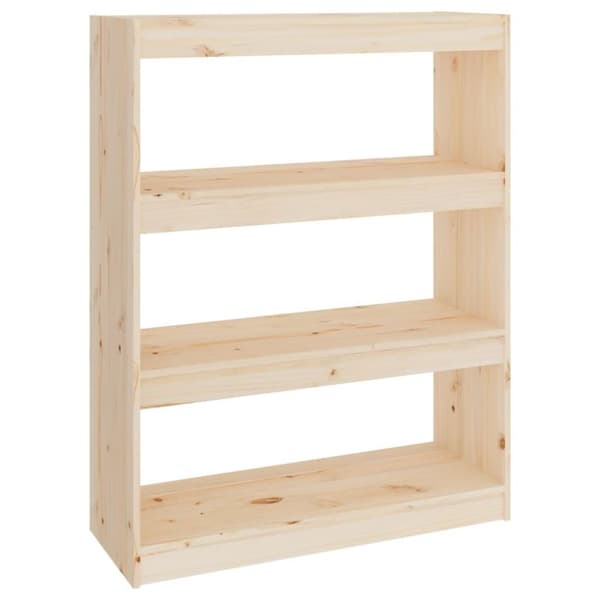 vidaXL bogreol/rumdeler 80x30x103,5cm massivt fyrretræ