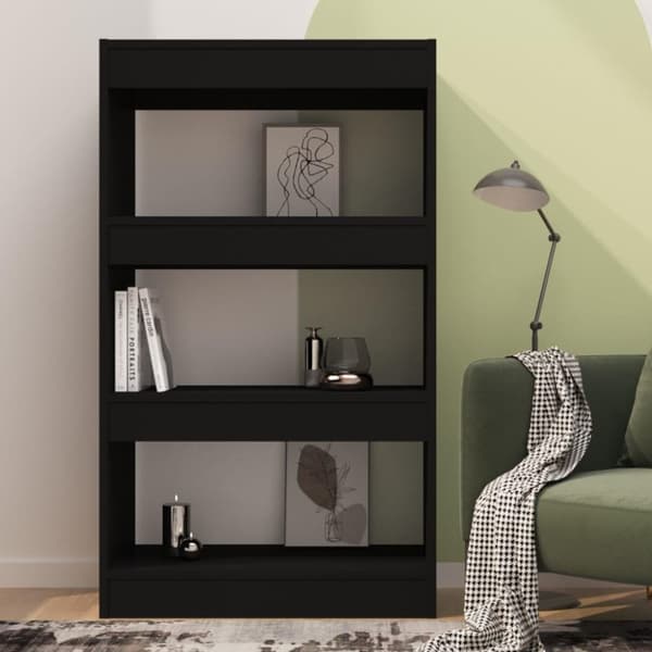 vidaXL bogreol/rumdeler 60x30x103 cm spånplade sort