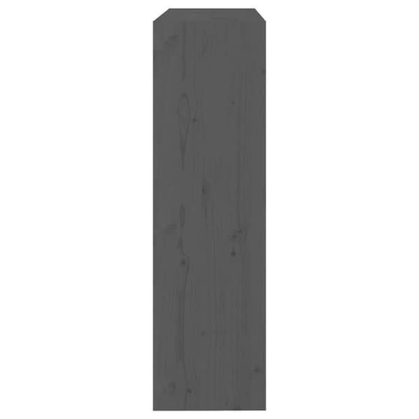vidaXL bogreol/rumdeler 80x30x103,5 cm massivt fyrretræ grå