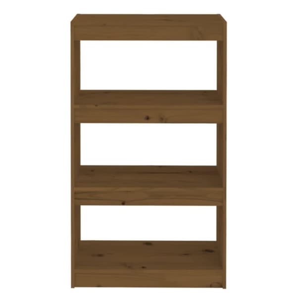 vidaXL bogreol/rumdeler 60x30x103,5 cm fyrretræ gylden brun