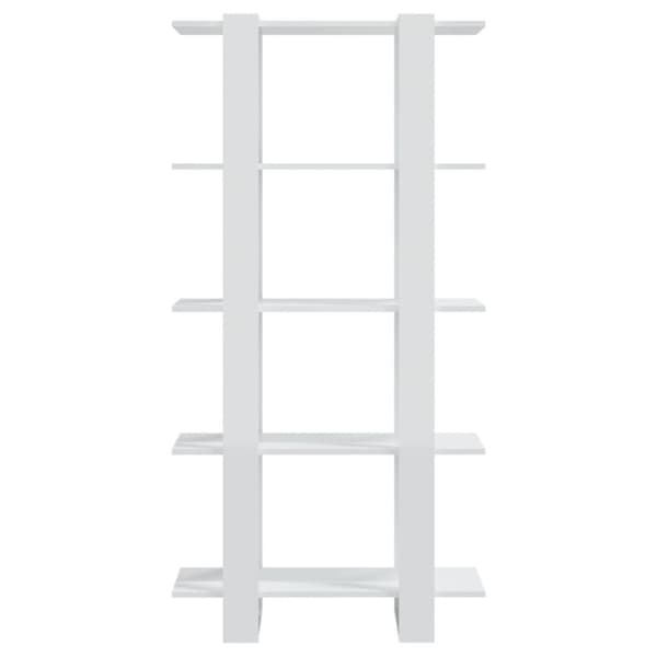 vidaXL bogskab/rumdeler 80x30x160 cm spånplade hvid højglans