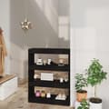 Miniatyrbillede 9 af 10: vidaXL bogreol/rumdeler 80x30x103 cm konstrueret træ sort