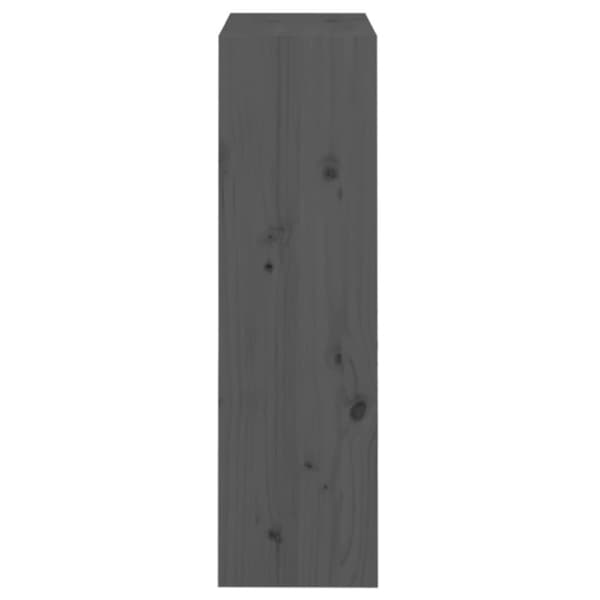 vidaXL Bokhylla/rumsavdelare grå 60x30x103,5 cm massiv furu