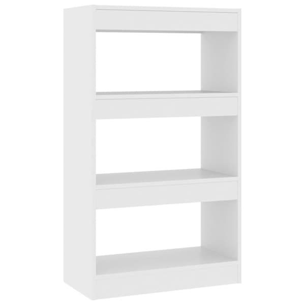 vidaXL Bokhylla/Rumsavdelare vit 60x30x103 cm spånskiva