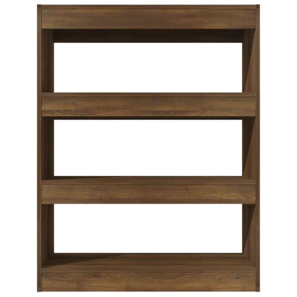 vidaXL bogreol/rumdeler 80x30x103 cm konstrueret træ brun eg