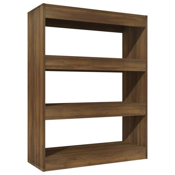 vidaXL bogreol/rumdeler 80x30x103 cm konstrueret træ brun eg