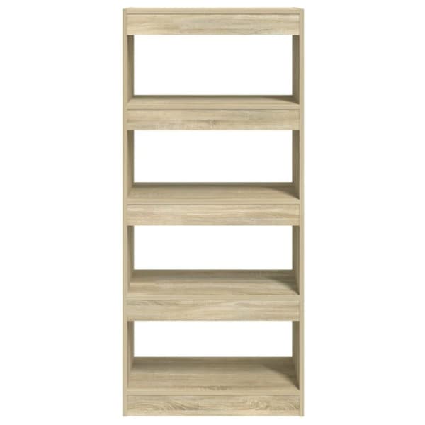 vidaXL bogreol/rumdeler 60x30x135 cm konstrueret træ sonoma-eg