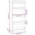 Miniatyrbillede 7 af 10: vidaXL bogreol/rumdeler 60x30x135 cm konstrueret træ brun eg