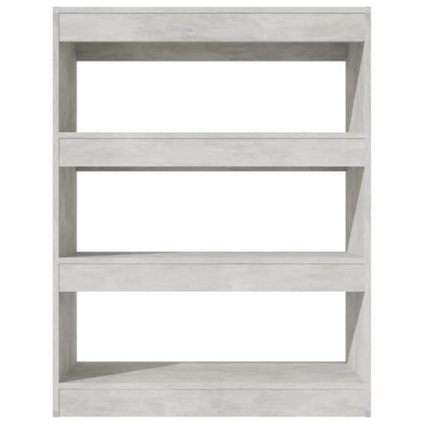 vidaXL bogreol/rumdeler 80x30x103 cm konstrueret træ betongrå
