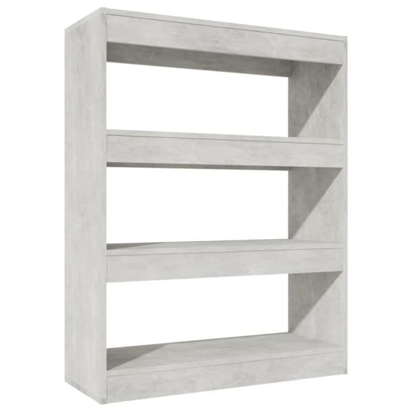 vidaXL bogreol/rumdeler 80x30x103 cm konstrueret træ betongrå