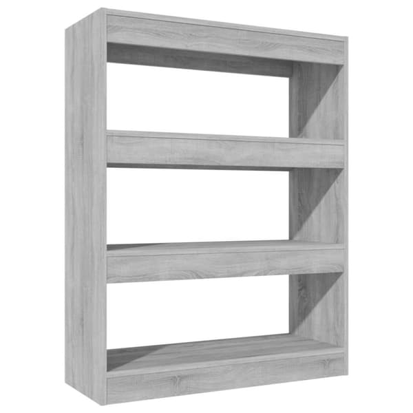 vidaXL bogreol/rumdeler 80x30x103 cm konstrueret træ grå sonoma-eg