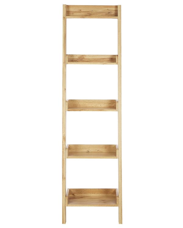 Steghylla Ljust trä Bokhylla 4 våningar Skandinavisk Minimalistisk design