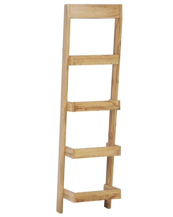 Steghylla Ljust trä Bokhylla 4 våningar Skandinavisk Minimalistisk design