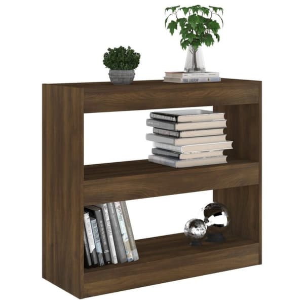vidaXL bogreol/rumdeler 80x30x72 cm brun egetræ