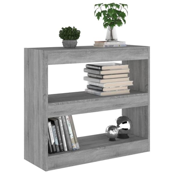 vidaXL bogreol/rumdeler 80x30x72 cm grå sonoma-eg