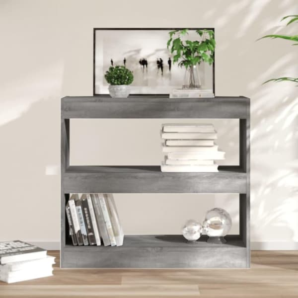 vidaXL bogreol/rumdeler 80x30x72 cm grå sonoma-eg