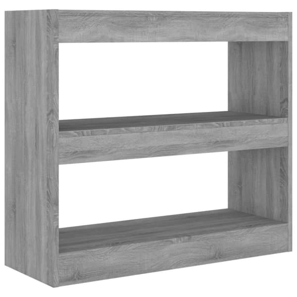 vidaXL bogreol/rumdeler 80x30x72 cm grå sonoma-eg