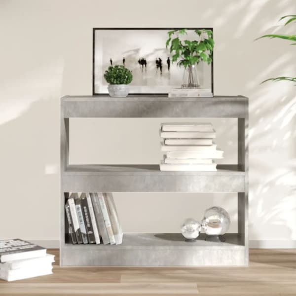 vidaXL bogreol/rumdeler 80x30x72 cm betongrå