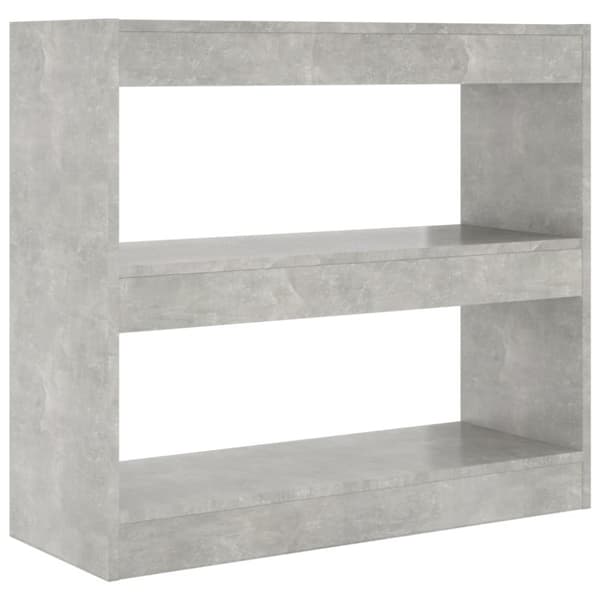 vidaXL bogreol/rumdeler 80x30x72 cm betongrå
