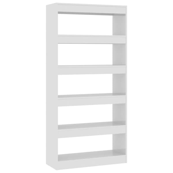 vidaXL bogreol/rumdeler 80x30x166 cm spånplade hvid højglans