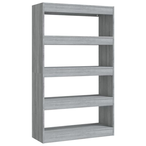 vidaXL bogreol/rumdeler 80x30x135 cm spånplade grå sonoma-eg