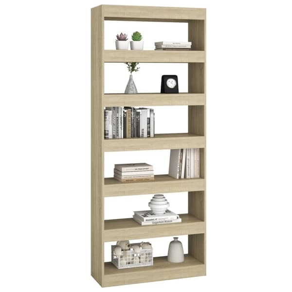 vidaXL bogreol/rumdeler 80x30x198 cm spånplade sonoma-eg