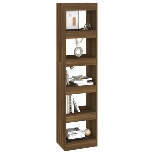 vidaXL Bokhylla/Rumsavdelare brun ek 40x30x166 cm