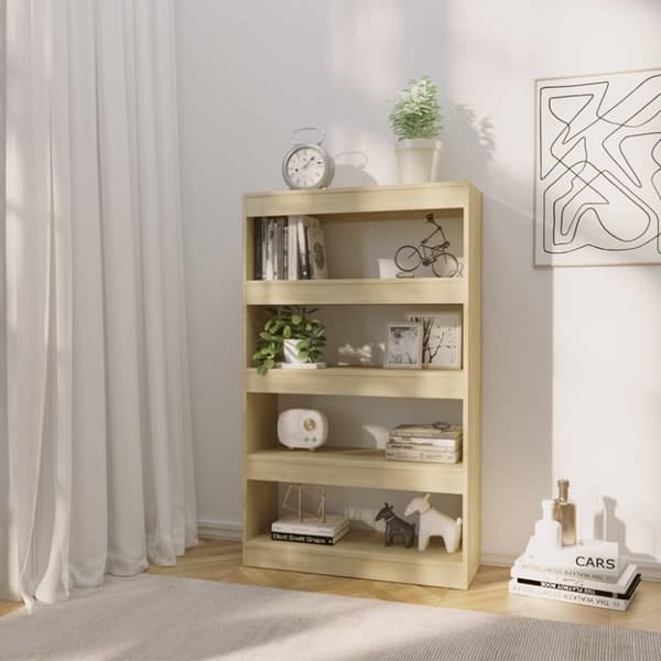vidaXL bogreol/rumdeler 80x30x135 cm spånplade sonoma-eg