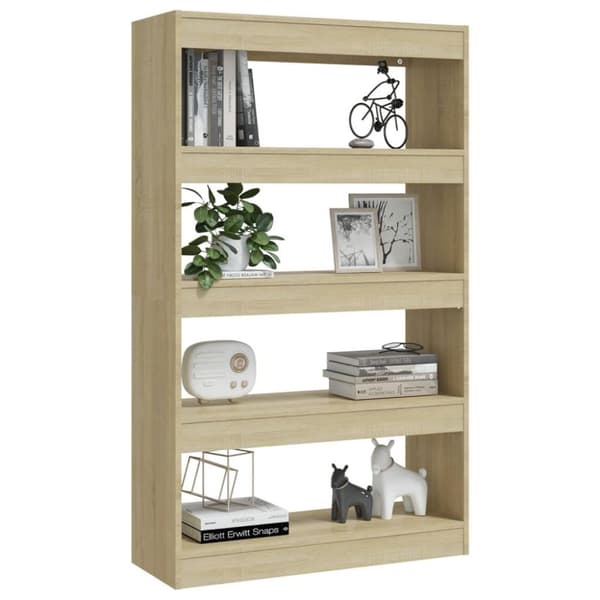 vidaXL bogreol/rumdeler 80x30x135 cm spånplade sonoma-eg