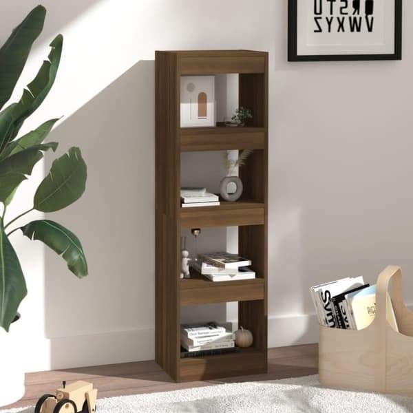 vidaXL bogreol/rumdeler 40x30x135 cm brun egetræ