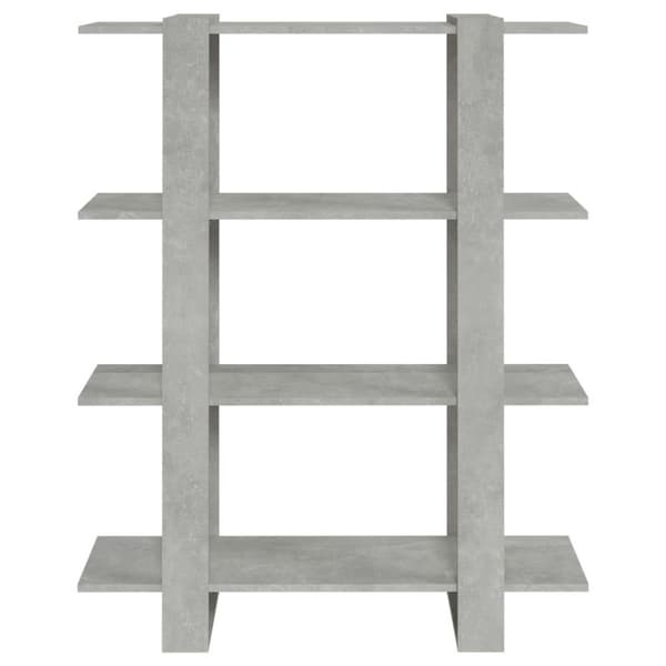 vidaXL bogreol/rumdeler 100x30x123,5 cm betongrå