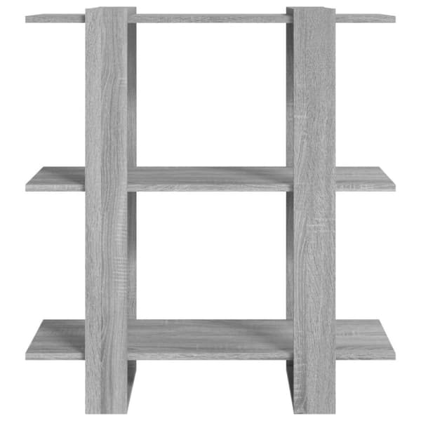 vidaXL bogreol/rumdeler 80x30x87 cm grå sonoma-eg