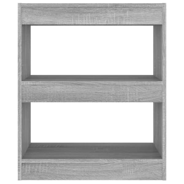 vidaXL bogreol/rumdeler 60x30x72 cm grå sonoma-eg