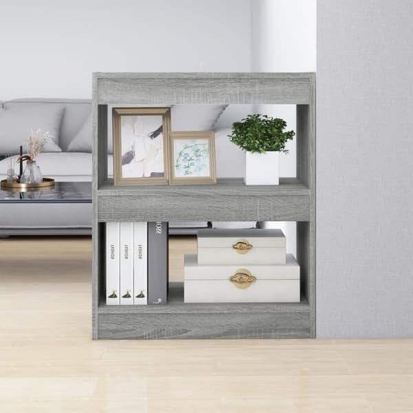 vidaXL bogreol/rumdeler 60x30x72 cm grå sonoma-eg