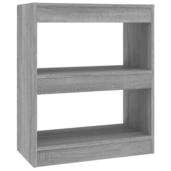 vidaXL bogreol/rumdeler 60x30x72 cm grå sonoma-eg