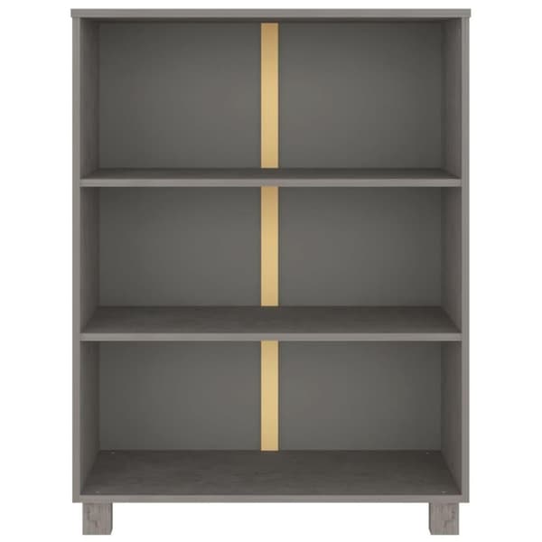 vidaXL bogskab HAMAR 85x35x112 cm massivt fyrretræ lysegrå