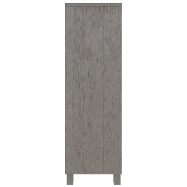 vidaXL bogskab HAMAR 85x35x112 cm massivt fyrretræ lysegrå