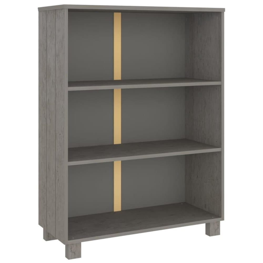 vidaXL Bokhylla ljusgrå 85x35x112 cm massiv furu