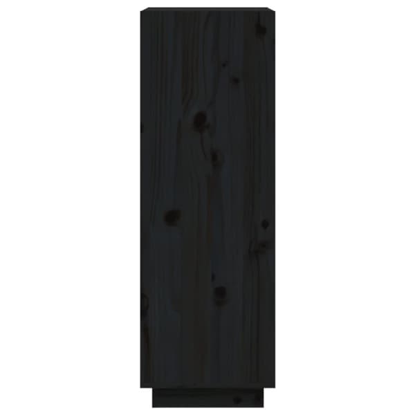 vidaXL Bokhylle/romdeler svart 60x35x103 cm heltre furu